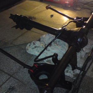 Hinterachse zusammengebaut