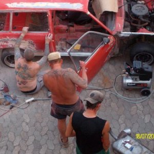 Caravan schleifen