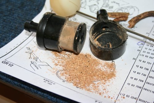 aufgeschnittener Vorfilter